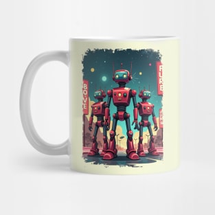 Retro Robot Revival: Vintage Visions of the Future Mug
